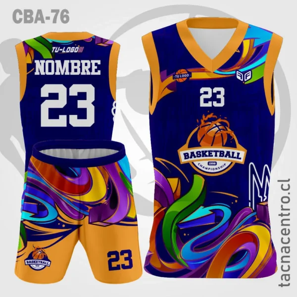 Camisetas de Basketball azul con flechas de colores