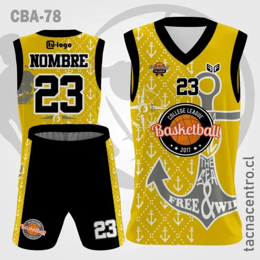 Camiseta de Basketball Amarillo con ancla