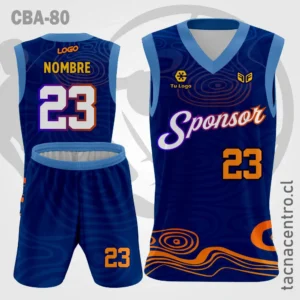 Camisetas de Basketball azules con Rayas mangas celeste