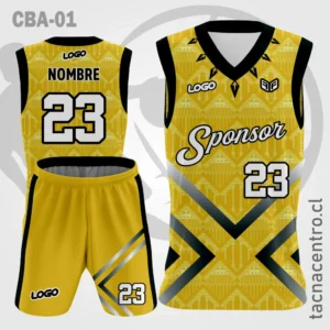 Camiseta de Basketball amarillo con líneas negras