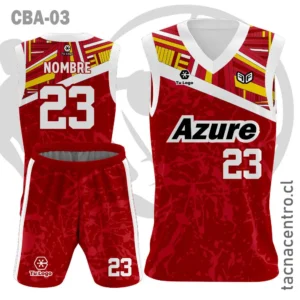 Camiseta de Basketball roja lineas blancas