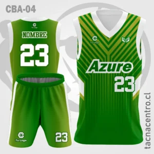 Camisetas de Basketball verde con mangas blancas