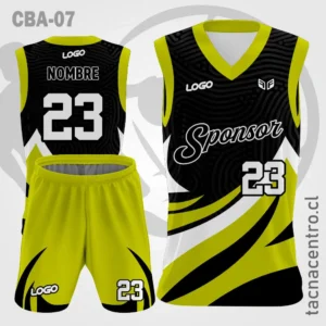 Camisetas de Basketball negra con linea verde