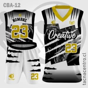 Camisetas de Basketball blanco negro con garras