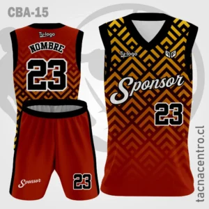 Camisetas de Basketball rojo con mangas negras