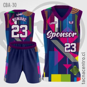 Camisetas de Basketball azul con colores