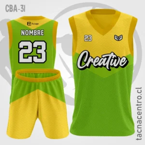 Camisetas de Basketball verde amarillo mangas amarillas