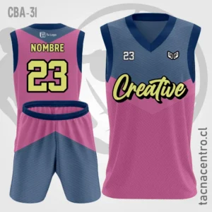 Camiseta de Basketball Azul acero y lila