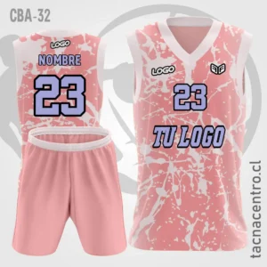 Camisetas de Basketball rosado manchas blancas