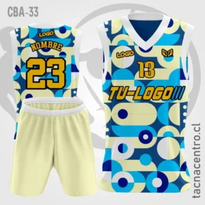 Camisetas de Basketball blanco figuras color verde amarillo