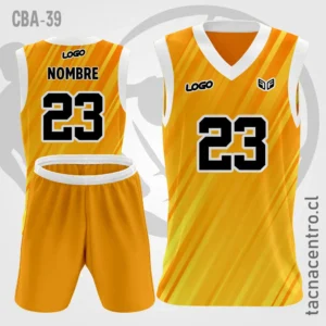 Camisetas de Basquetbol amarillo con rayas