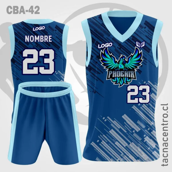 Camiseta de Basquetbol Morado Aguila Mangas lila 3 Camisetas de Basquetbol azul Aguila Mangas celestes