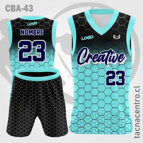 Camiseta de Basquetbol colmena turquesa