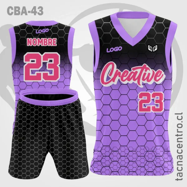 Camisetas de Basquetbol colmena morado