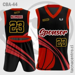 Camisetas de Basquetbol negro pelota roja