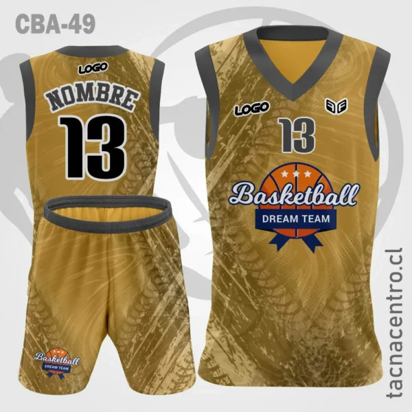 Camiseta de Basquetbol Celeste con textura mangas amarillas 3 Camisetas de Basquetbol cafe con textura mangas verde cafe