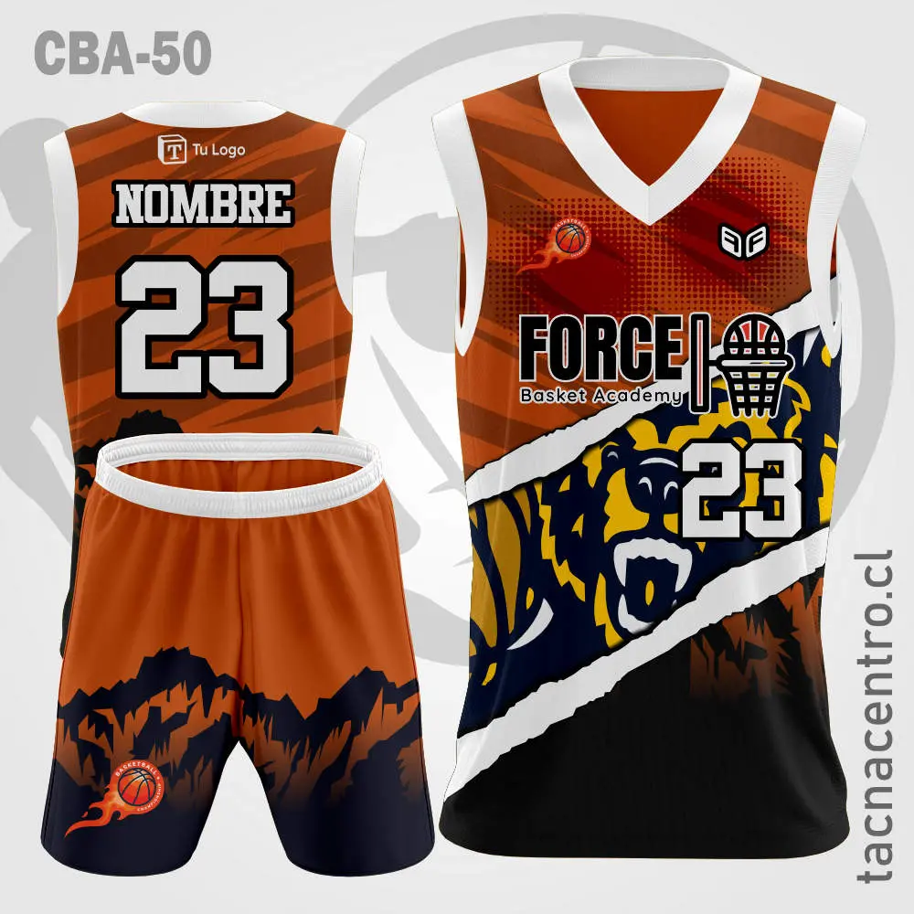 Camiseta de Basquetbol Oso Rojo y negro