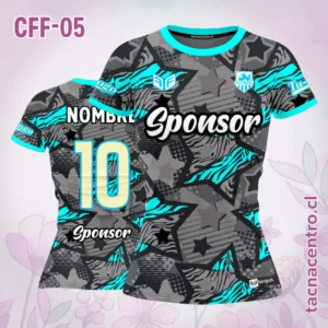 Camiseta de Futbol Femenino Estrella celeste