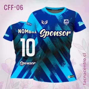 Camiseta de Futbol Femenino Franjas celestes