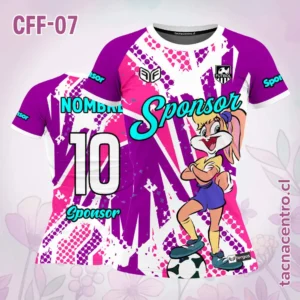 Camisetas de Futbol para Mujeres 18 Camiseta de Futbol Femenino Morado Blanco