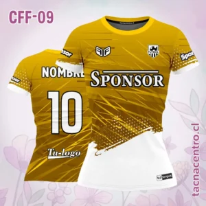 Camiseta de Futbol Femenino amarillo Blanco