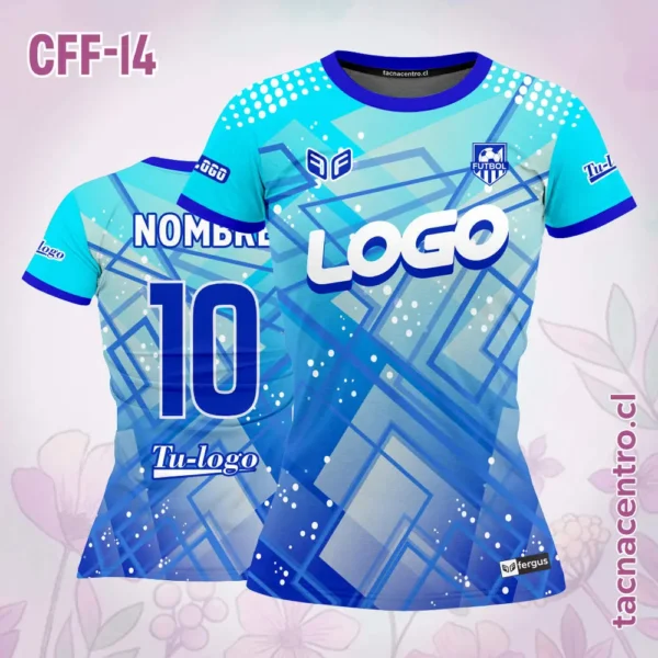 Camiseta de Futbol Femenino Rosado Amarillo 4 Camiseta de Futbol Femenino celeste azul