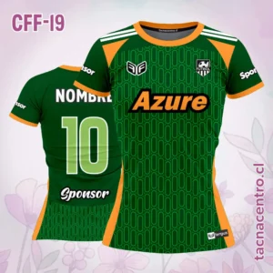 Camiseta de Futbol Femenino verde amarillo