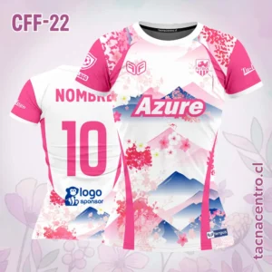 Camisetas de Futbol para Mujeres 23 Camiseta de Futbol Femenino Rosado Flores Montañas