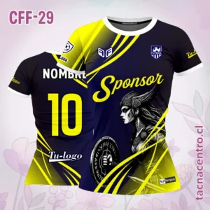 Camiseta de Futbol Femenino amarillo negro