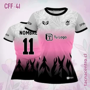 Modelos de Camisetas de Futbol Femenino 57 Camiseta de Futbol Femenino Gris Rosado Negro