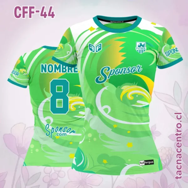 Camiseta de Futbol Femenino Amarillo Gris Negro 4 Camiseta de Futbol Femenino verde blanco amarillo
