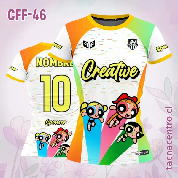 Camiseta de Futbol Femenino Chicas Superpoderosas 5 Camiseta de Futbol Femenino Chicas Superpoderosas naranja