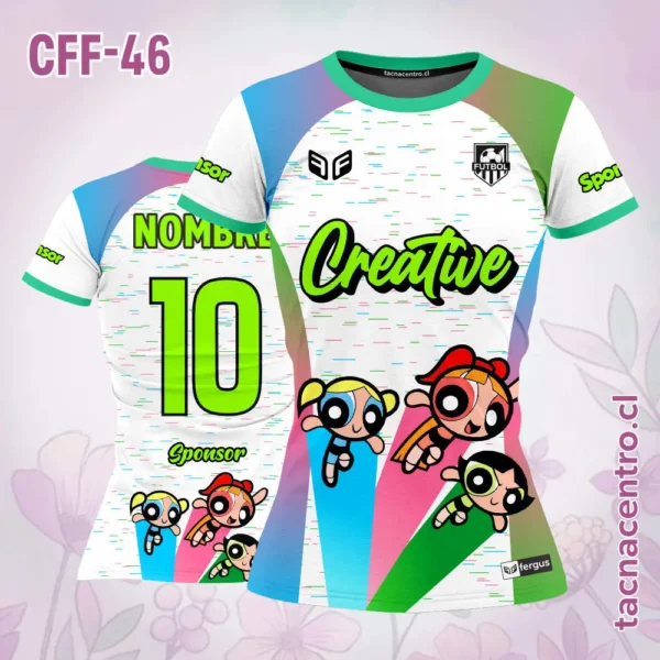 Camiseta de Futbol Femenino Chicas Superpoderosas 4 Camiseta de Futbol Femenino Chicas Superpoderosas verde