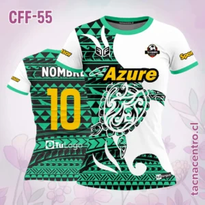 Camiseta de Futbol Femenino Tortuga verde Blanco