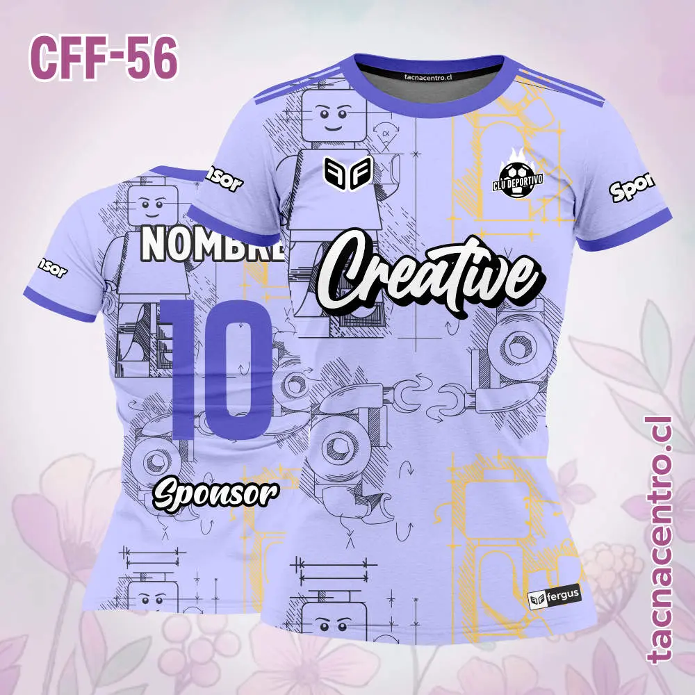 Camiseta de Futbol Femenino Lego Morado