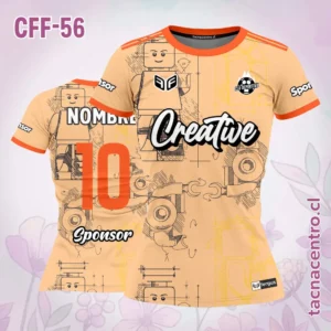 Camiseta de Futbol Femenino Lego naranja