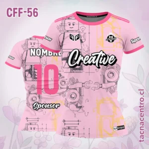 Camiseta de Futbol Femenino Lego rosado
