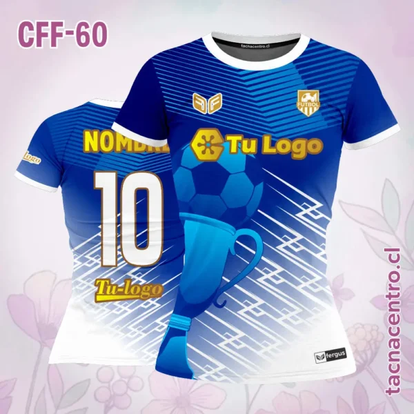 Camiseta de Futbol Femenino Pelota Rosada 2 Camiseta de Futbol Femenino Pelota azul