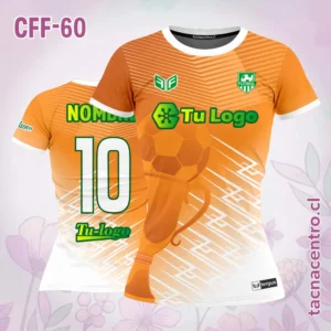 Camiseta de Futbol Femenino Pelota naranja