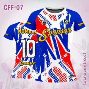 Camiseta de Futbol Femenino azul rojo blanco