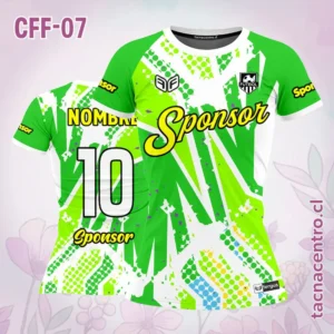 Camiseta de Futbol Femenino manchas verdes