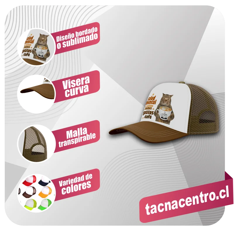 gorras trucker sublimadas caracteristicas de diseño