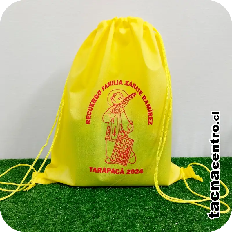 morral tnt por mayor con logo  estampado chile