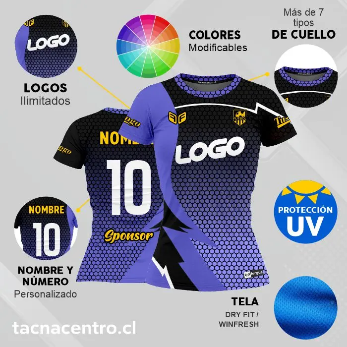 personaliza camisetas de futbol femenino