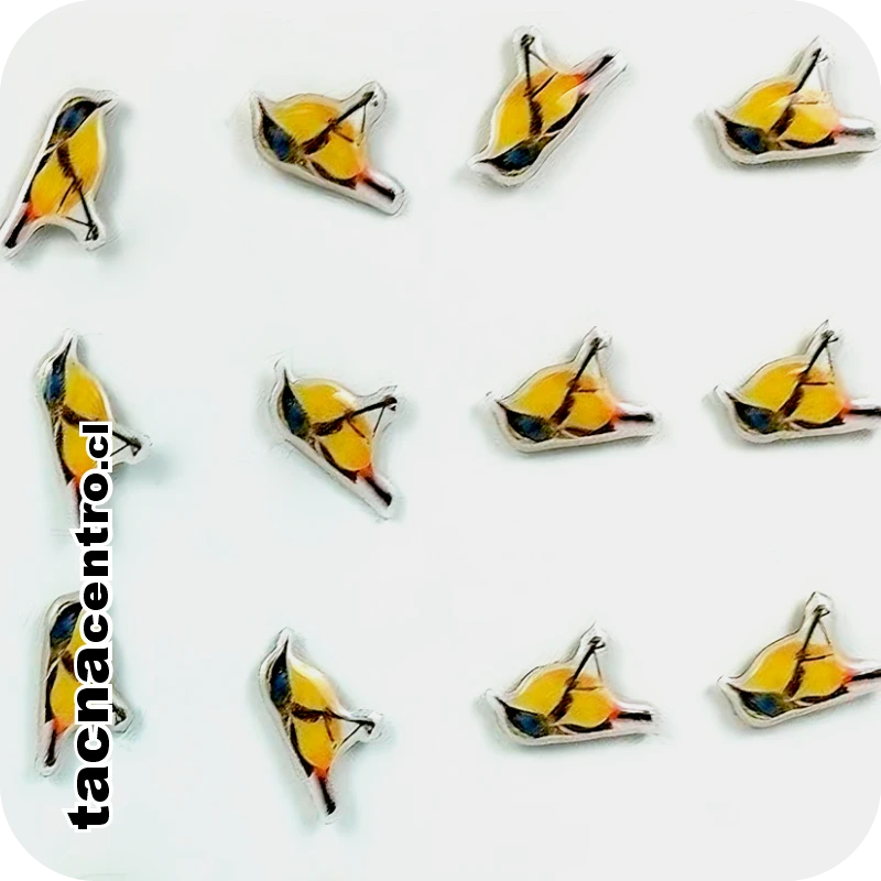 pines personalizados por mayor impresion a color y cubierto de resina chile