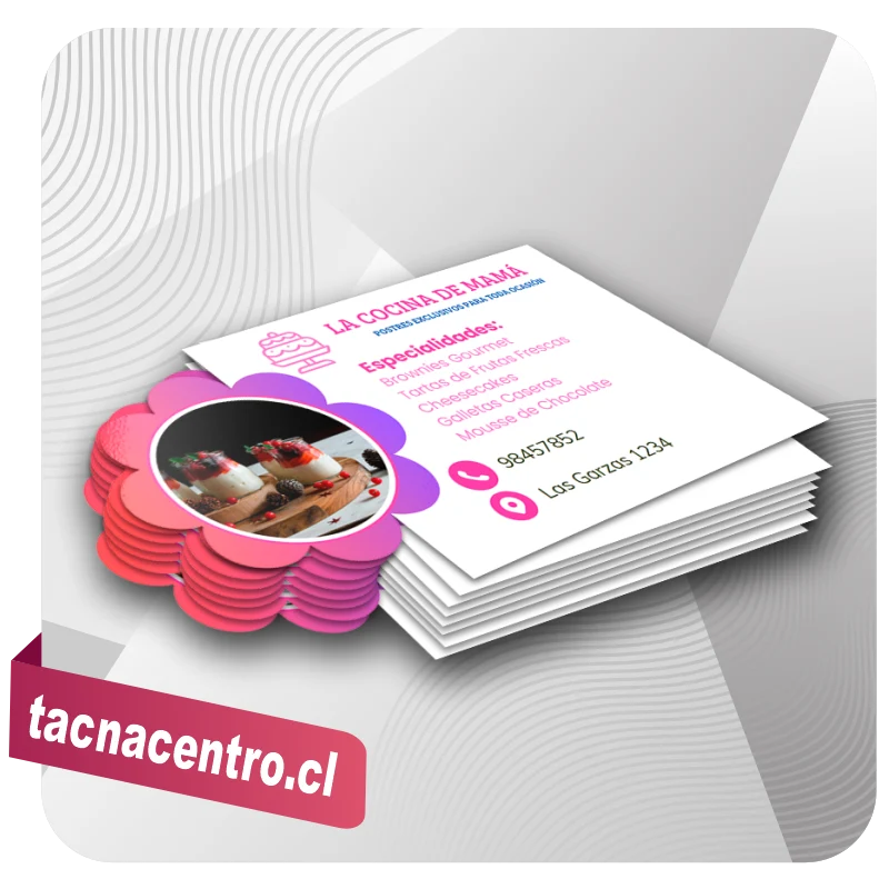 tarjetas de presentacion  troquelada chile