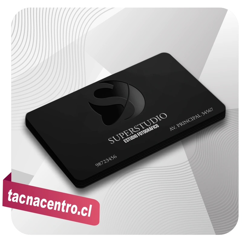 tarjetas comerciales negro mate chile