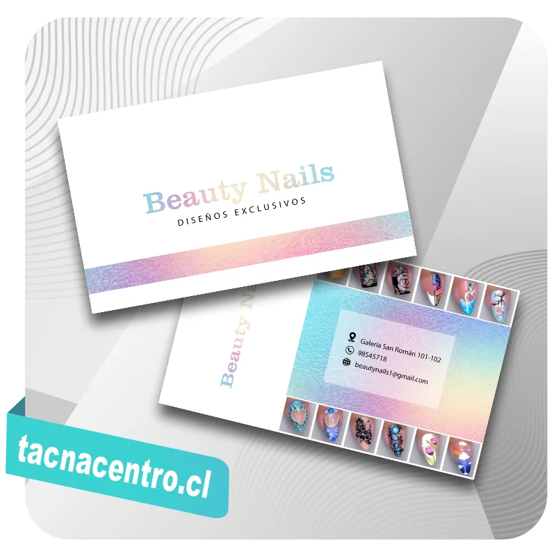 tarjetas de visita efecto tornasolado chile