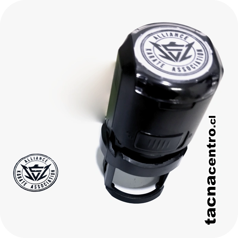 timbre automatico redondo personalizado