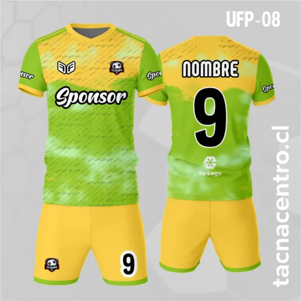 Uniforme de Futbol Lila Rosado 2 Uniforme de Futbol amarillo verde limon